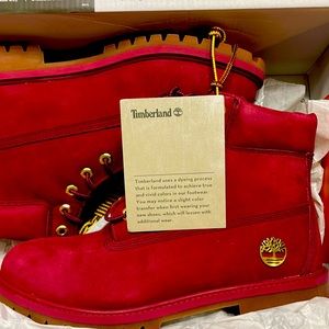 Size 7 timberland premium burgundy nubuck brand new